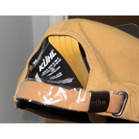 KUHL Throwback Unstructured Hat Leather Strap Patch Cotton Baseball Cap Teak - Picture 5 of 6